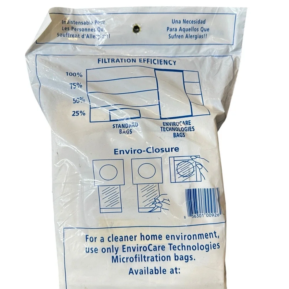 EnviroCare Panasonic Vacuum Bags Type U U-3 U-6 816-9 Micro Filtration 9 Pack